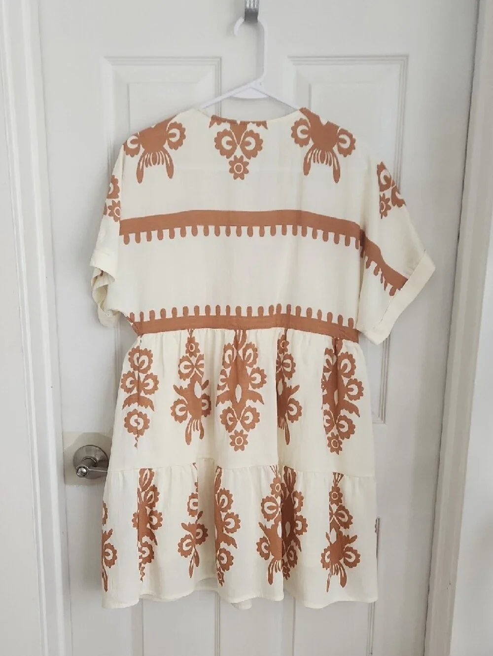 Embroidered V-Neck Dress - Picture 4 of 7